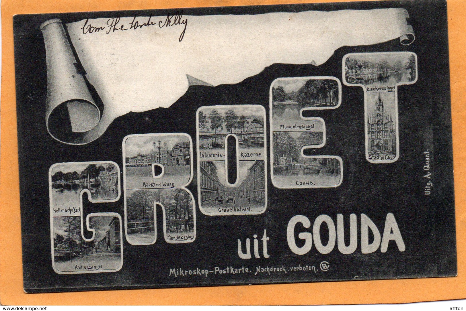Gouda Netherlands 1905 Postcard - Gouda