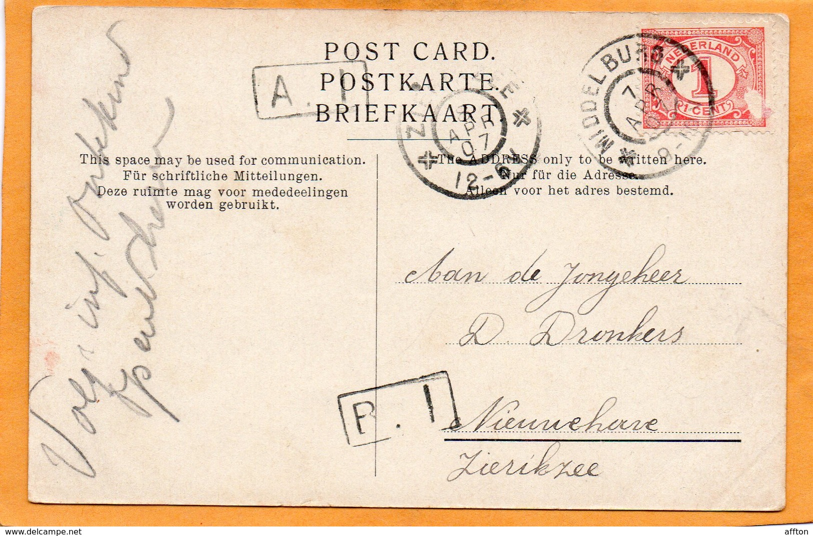 Leeuwarden Netherlands 1907 Postcard - Leeuwarden