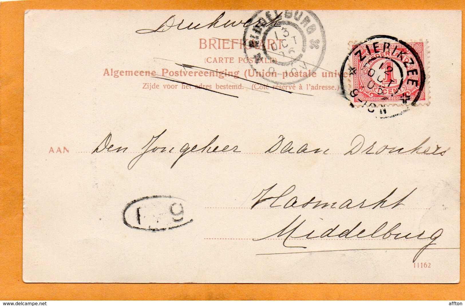 Zierikzee Netherlands 1906 Postcard - Zierikzee
