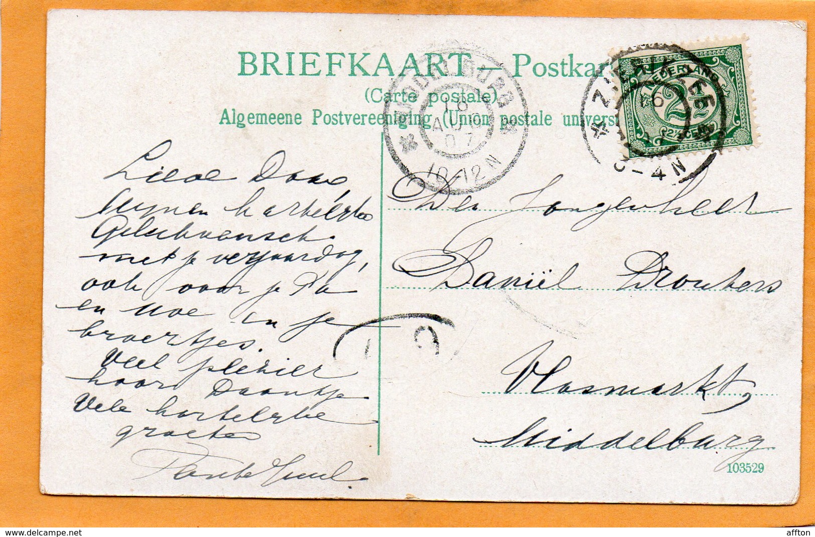 Zierikzee Netherlands 1907 Postcard - Zierikzee