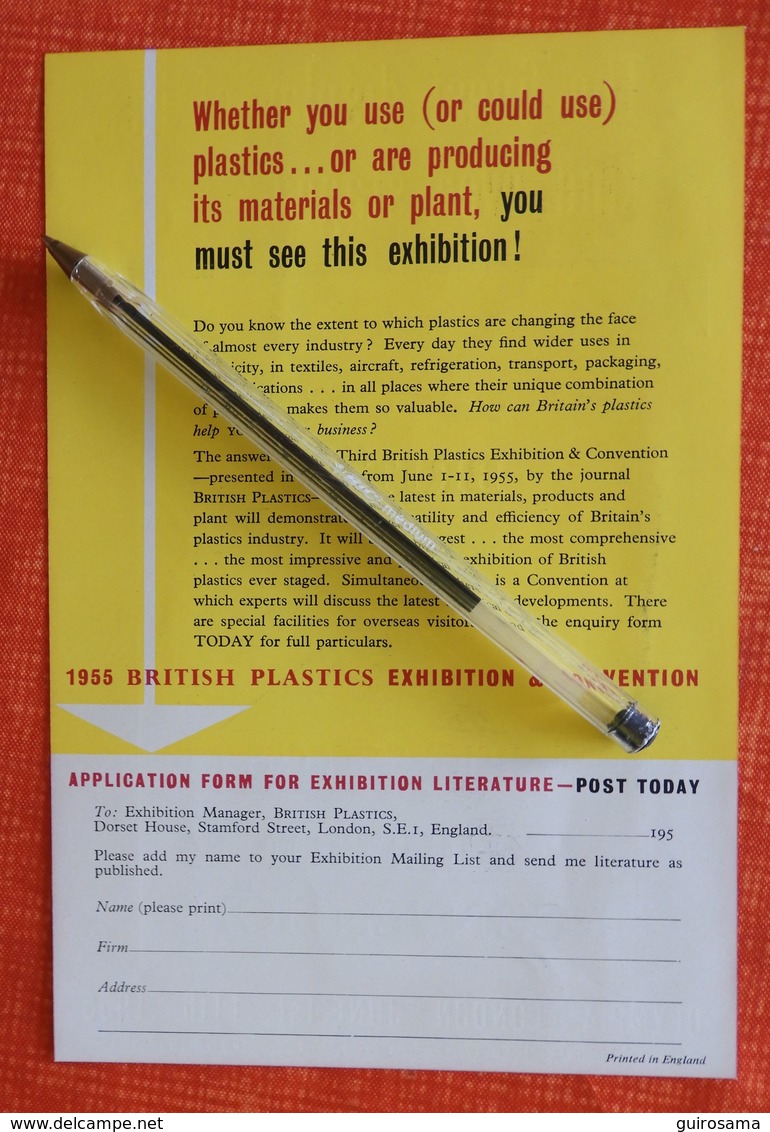 British Plastics Exhibition Olympia London 1955 - Royaume-Uni