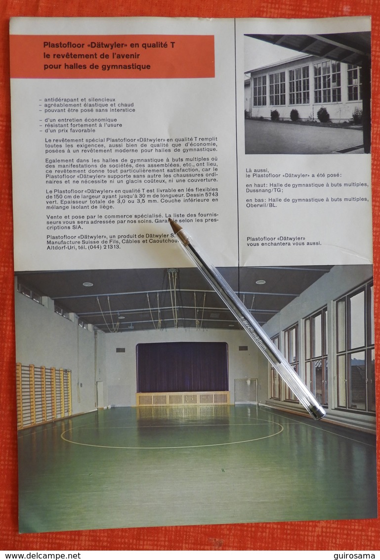 Dätwyler - Plastofloor Pour Gymnase - Lino - 1958 - Switzerland