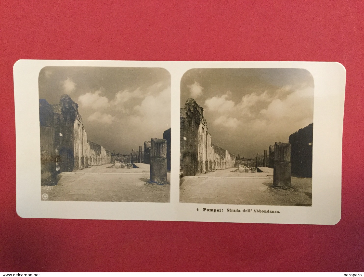 ITALIA   ITALY    POMPEI  Photo Stéréoscopique STEREO PHOTO Stereoview - Photos Stéréoscopiques