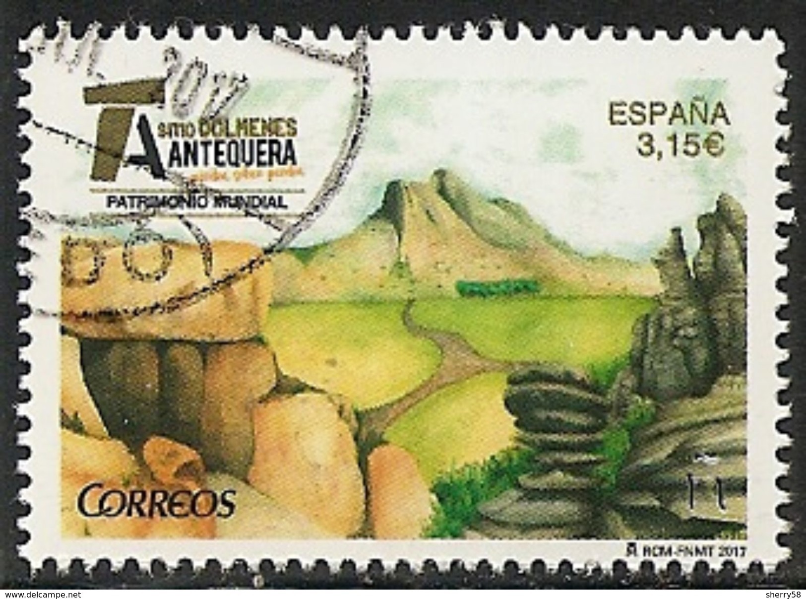 2017-ED. 5159 - Patrimonio Mundial. Sitio Dolmenes De Antequera   -USADO- - Oblitérés