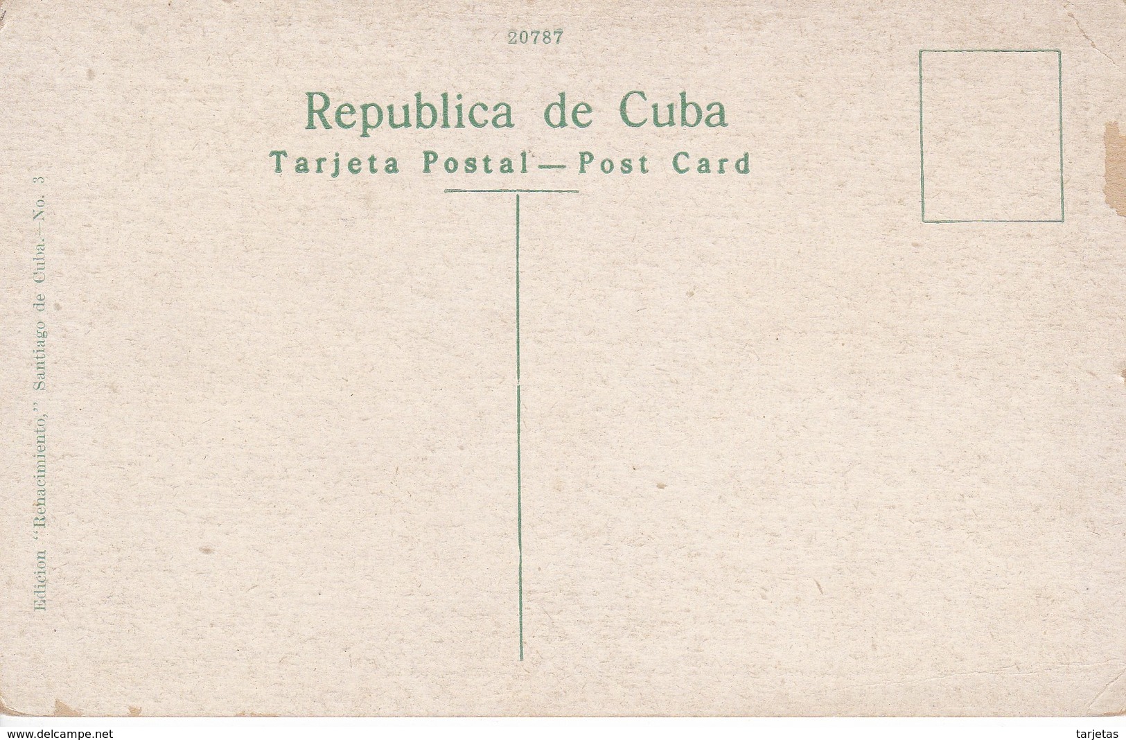 POSTAL DE SANTIAGO DE CUBA DE LOS JARDINES DE VISTA ALEGRE  (CUBA) (EDIC. RENACIMIENTO) - Cuba