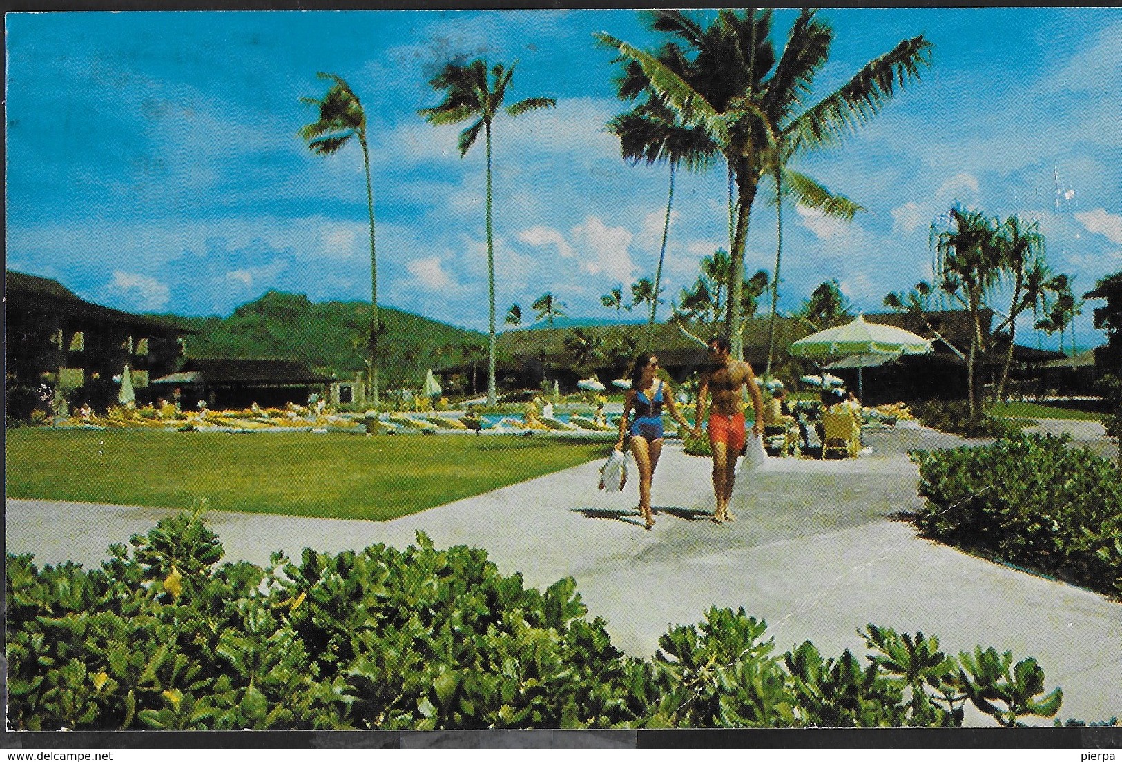 U.S.A.- HAWAII, KAUAI - BEACHBOY HOTEL - FORMATO PICCOLO - VIAGGIATA 1976 FRANCOBOLLO ASPORTATO - Kauai