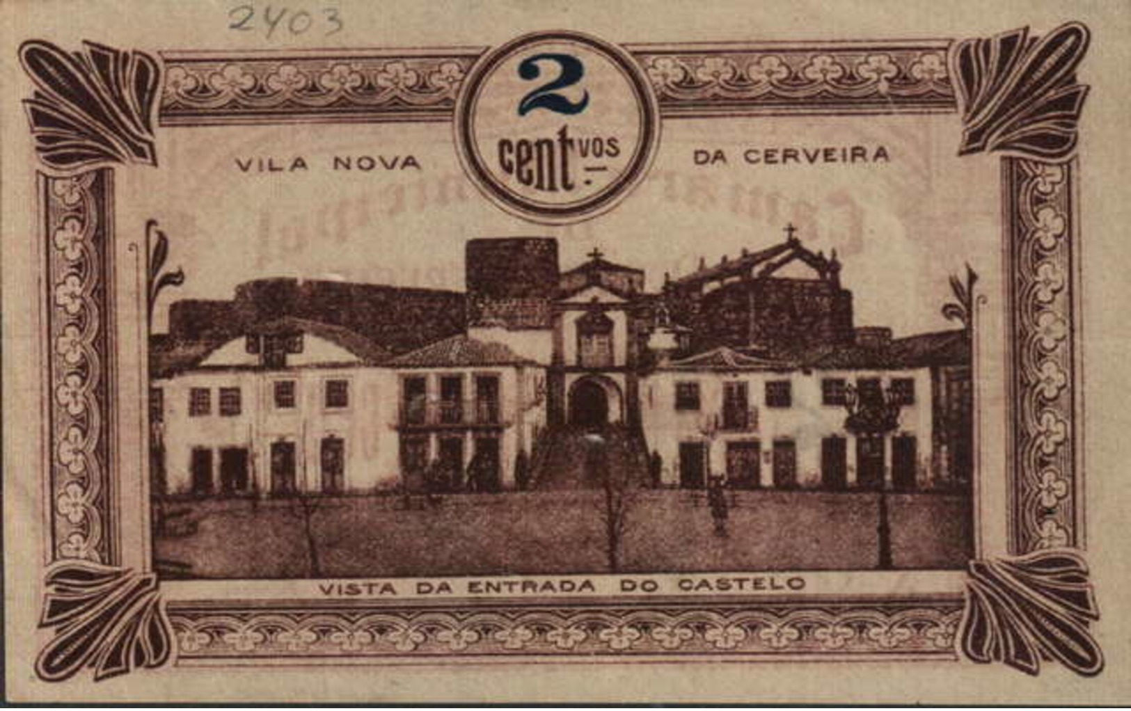 CÉDULA DE 2 CENTAVO N/D Nº.00447 - Portugal