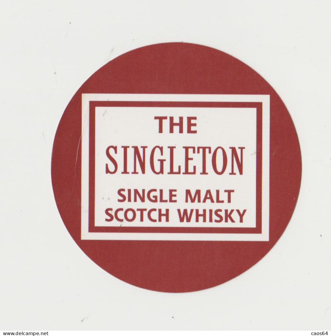 THE SINGLETON SINGLE MALT SCOTCH WHISKY SOTTOBICCHIERE Ø  Cm.  8,5 - Sotto-boccale