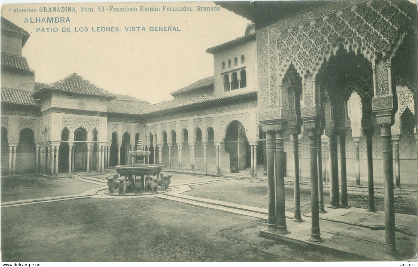 Granada; Alhambra. Patio De Los Leones. Vista General - Not Circulated. (Francisco R. Fernández - Granada) - Granada