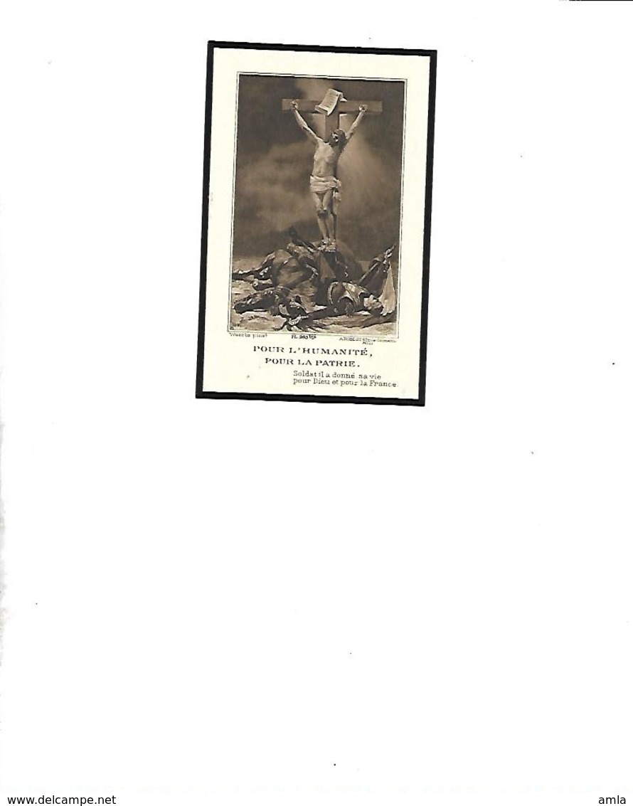 IMAGE RELIGIEUSE HENRI GUYON BRANCARDIER 47 REGIMENT INFANTERIE MORT AU CHAMP D HONNEUR 7 JUIN 1915 22EME ANNEE - Devotion Images