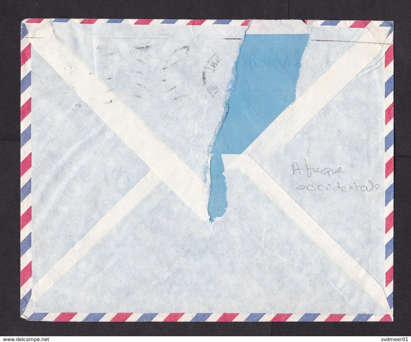 Mauritania: Airmail Cover To France, 1962, 1 Stamp, Lady (stamp & Cover Damaged, See Scan) - Mauritanië (1960-...)