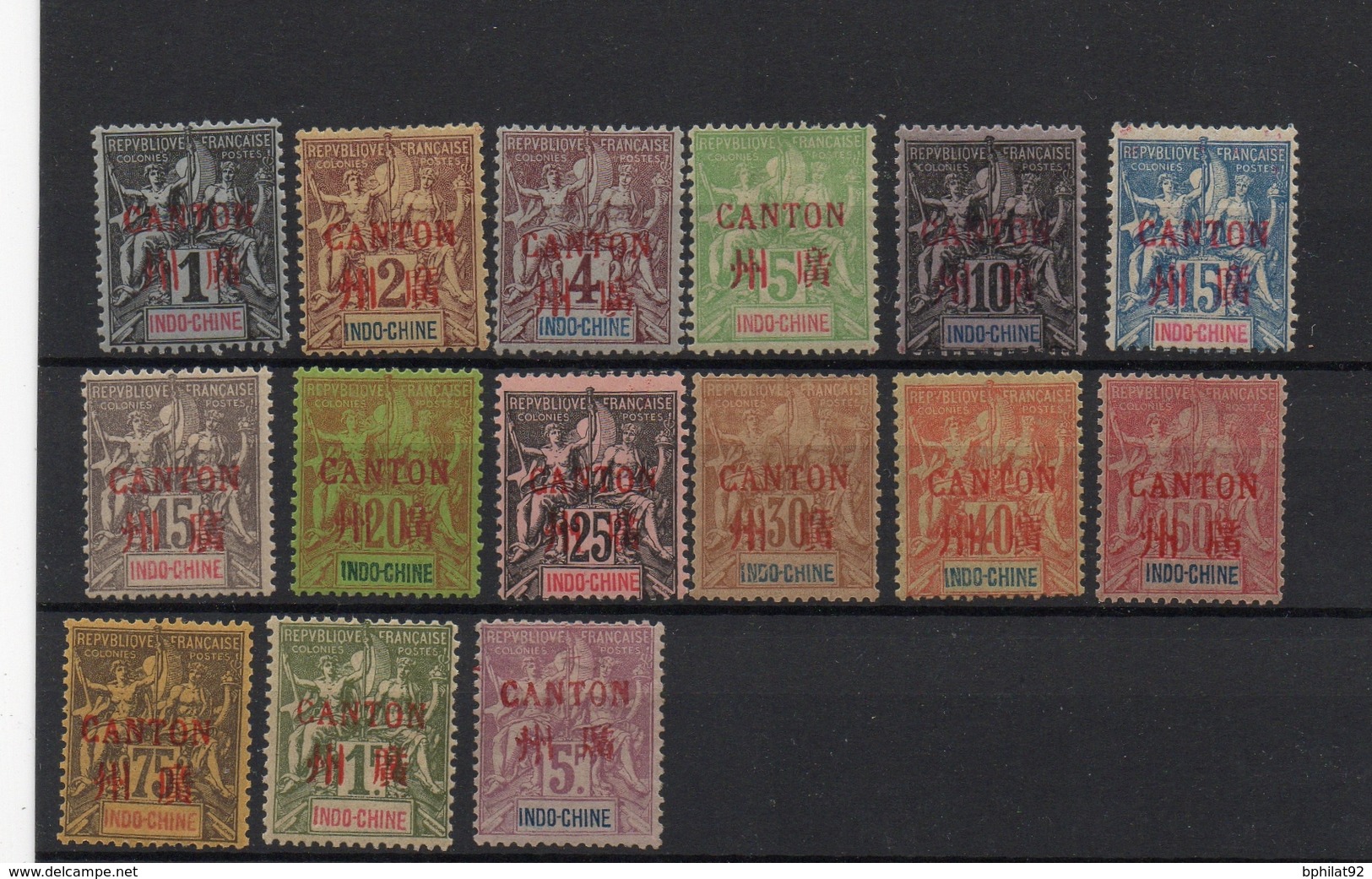 !!! PRIX FIXE : CANTON, SERIE N°1/16, SAUF N°4 NEUVE * RARE - Unused Stamps