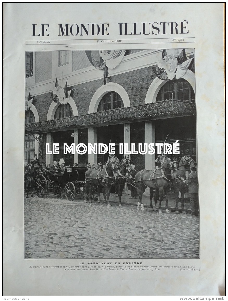 1913 GAILLON COURSE DE COTE - LE PRESIDENT EN ESPAGNE - GARDE RÉPUBLICAINE ET GENDARMERIE - VERDI - CHATEAU DE MUROL - 1900 - 1949