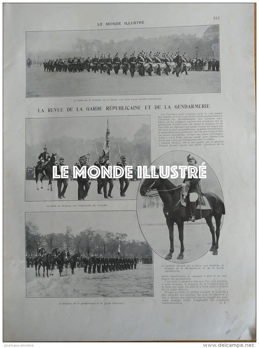 1913 GAILLON COURSE DE COTE - LE PRESIDENT EN ESPAGNE - GARDE RÉPUBLICAINE ET GENDARMERIE - VERDI - CHATEAU DE MUROL - 1900 - 1949