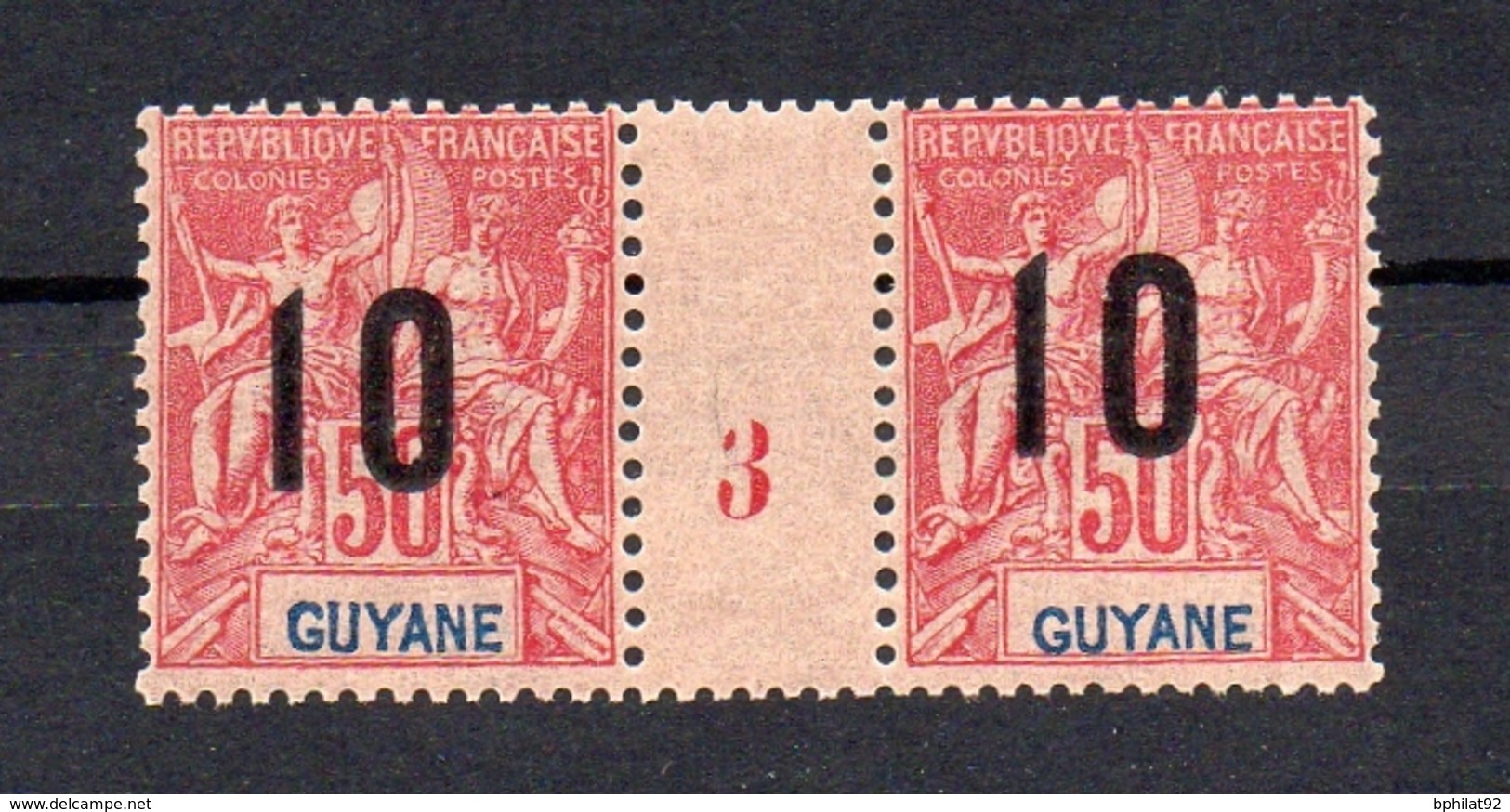 !!! PRIX FIXE : GUYANE, PAIRE DU N°72 AVEC MILLESIME NEUVE ** - Neufs