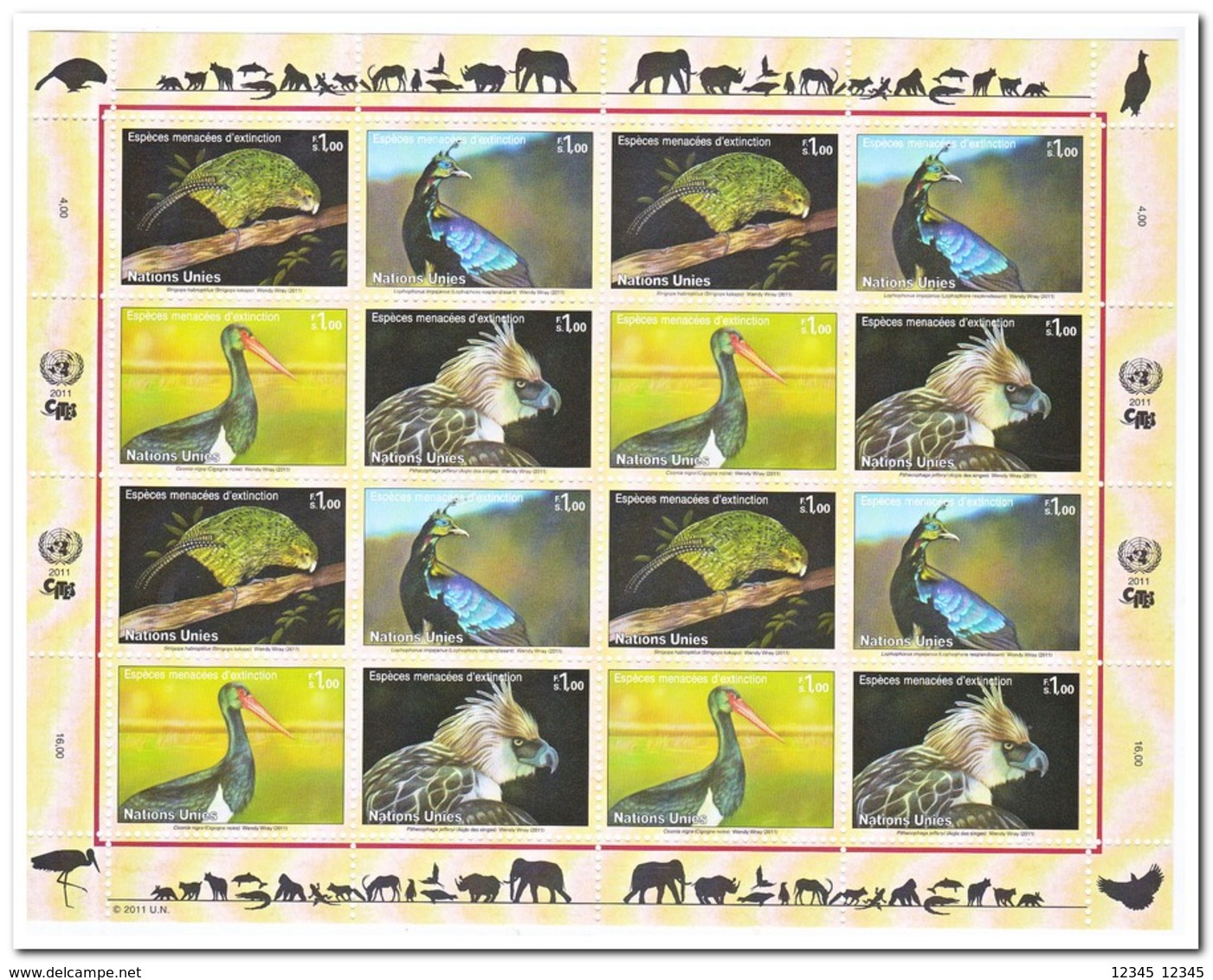 Geneve 2011, Postfris MNH, Birds - Ongebruikt