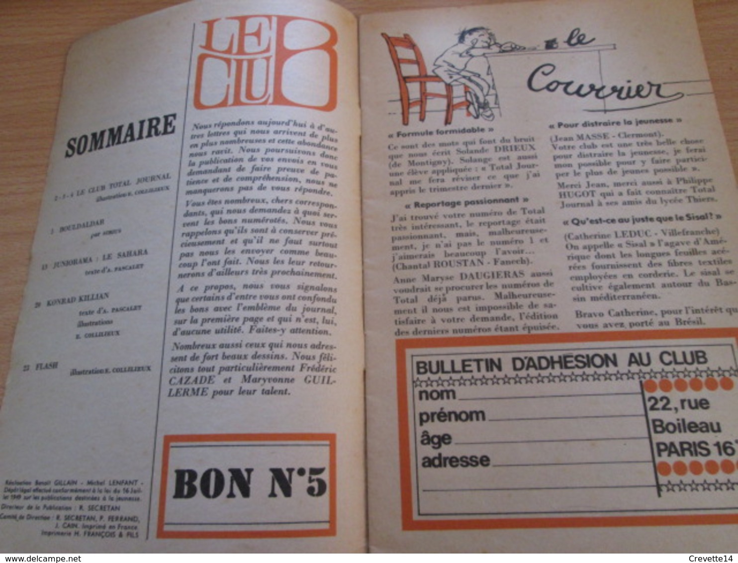 Petite Revue Publicitaire A5 Année 1966 N°6 TOTAL JOURNAL Incluant BD Inédité De SIRIUS / Vu à 40€ Chez I-B - Objetos Publicitarios