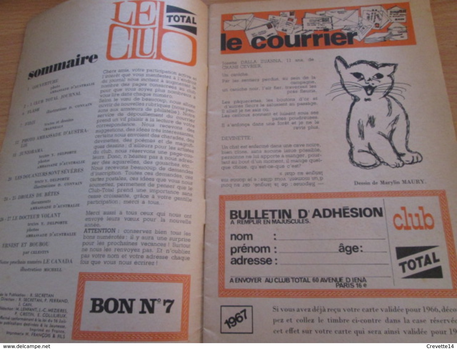 Petite Revue Publicitaire A5 Année 1966 N°7 TOTAL JOURNAL Incluant BD Inédité De CRAENHALS / Vu à 40€ Chez I-B - Advertentie