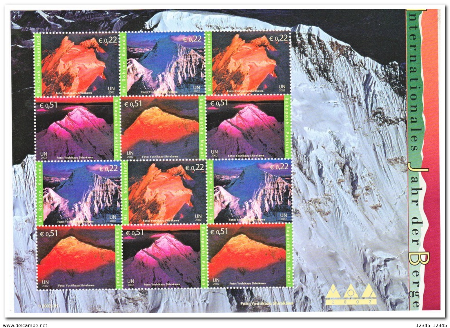 Wenen 2002, Postfris MNH, Mountains - Ongebruikt