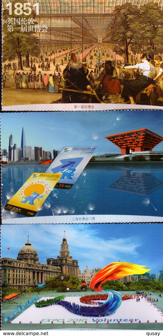 (18/2)   2010 China Shanghai expo , 57 prepaid cards postal stationeries (a complete set)