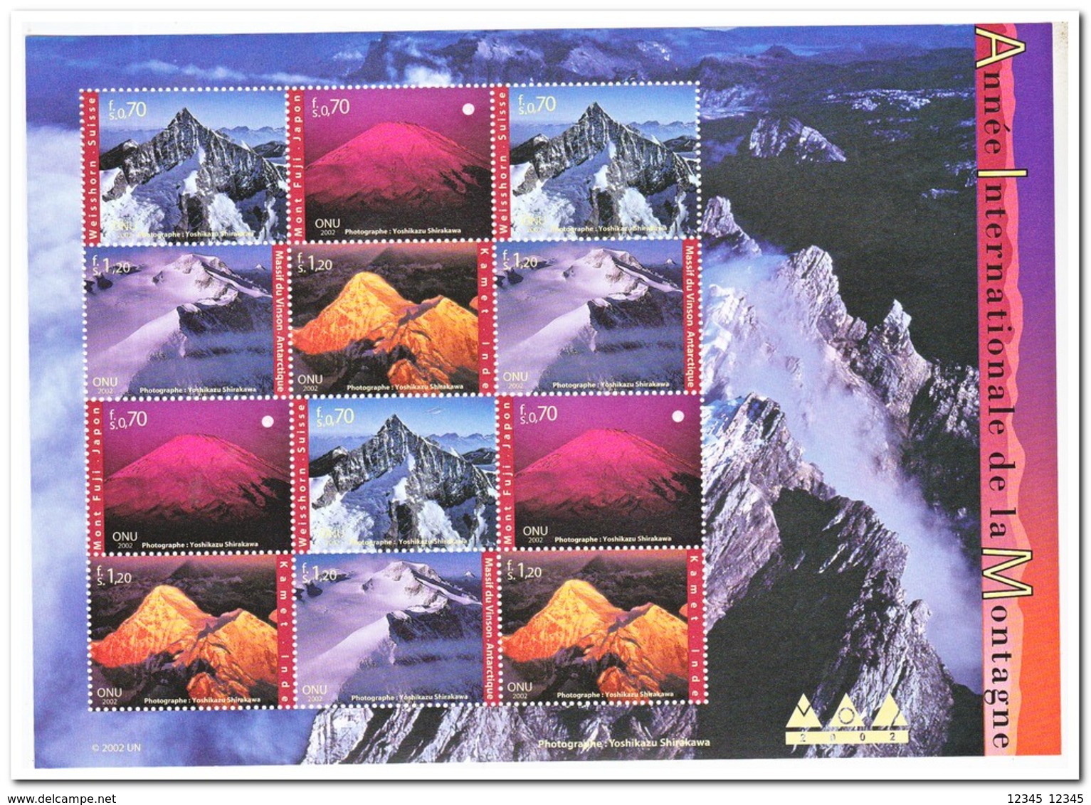 Geneve 2002, Postfris MNH, Mountains - Ongebruikt