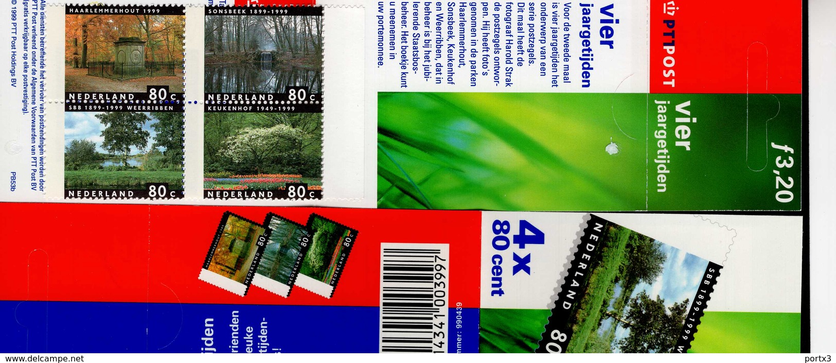 Markenheftchen NL 52 PB 53 B Die 4 Jahreszeiten Postfr. MNH ** - Booklets & Coils