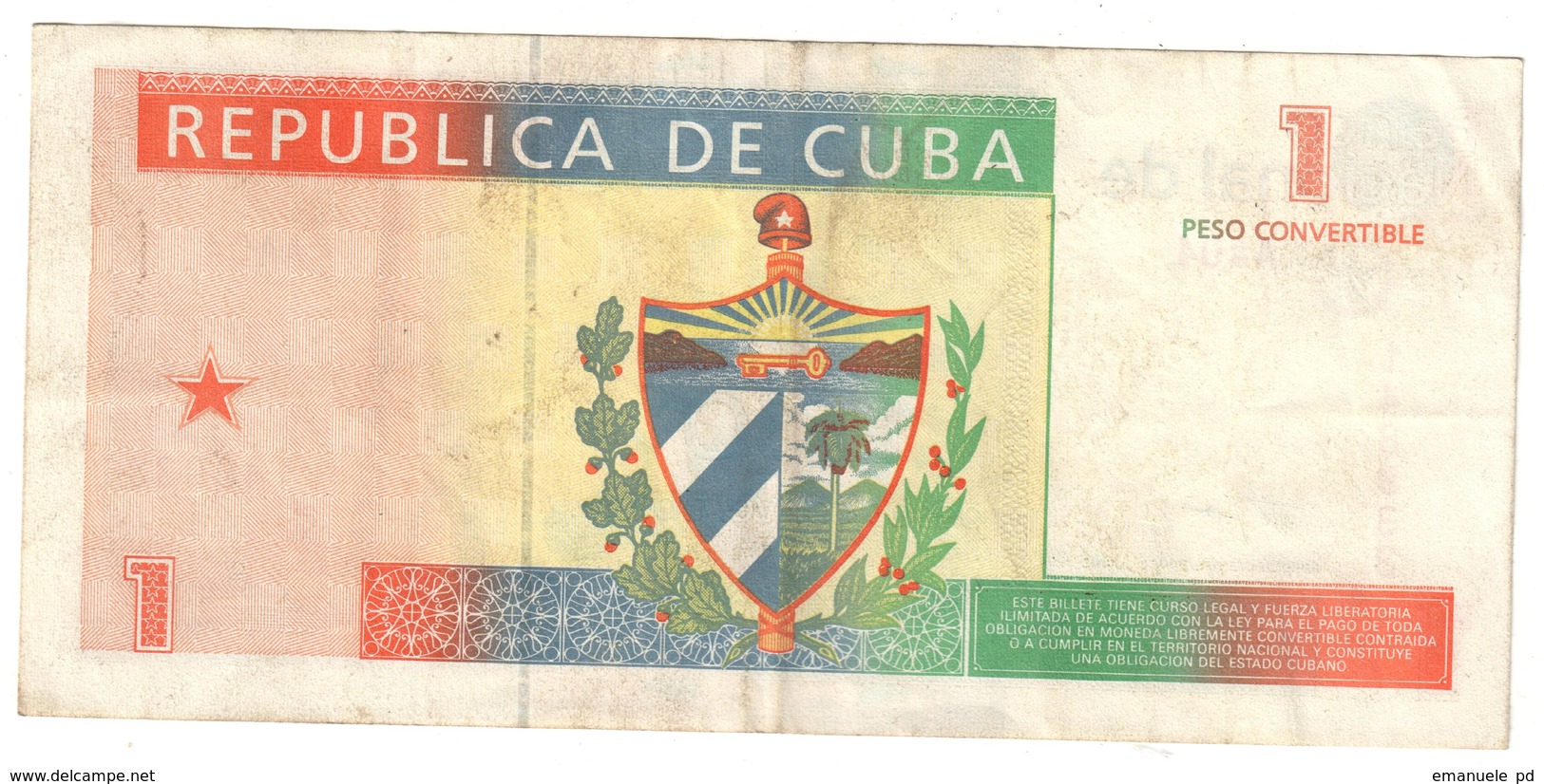 Kuba 1 Peso Convertible (CUP) 1994 .J. - Cuba