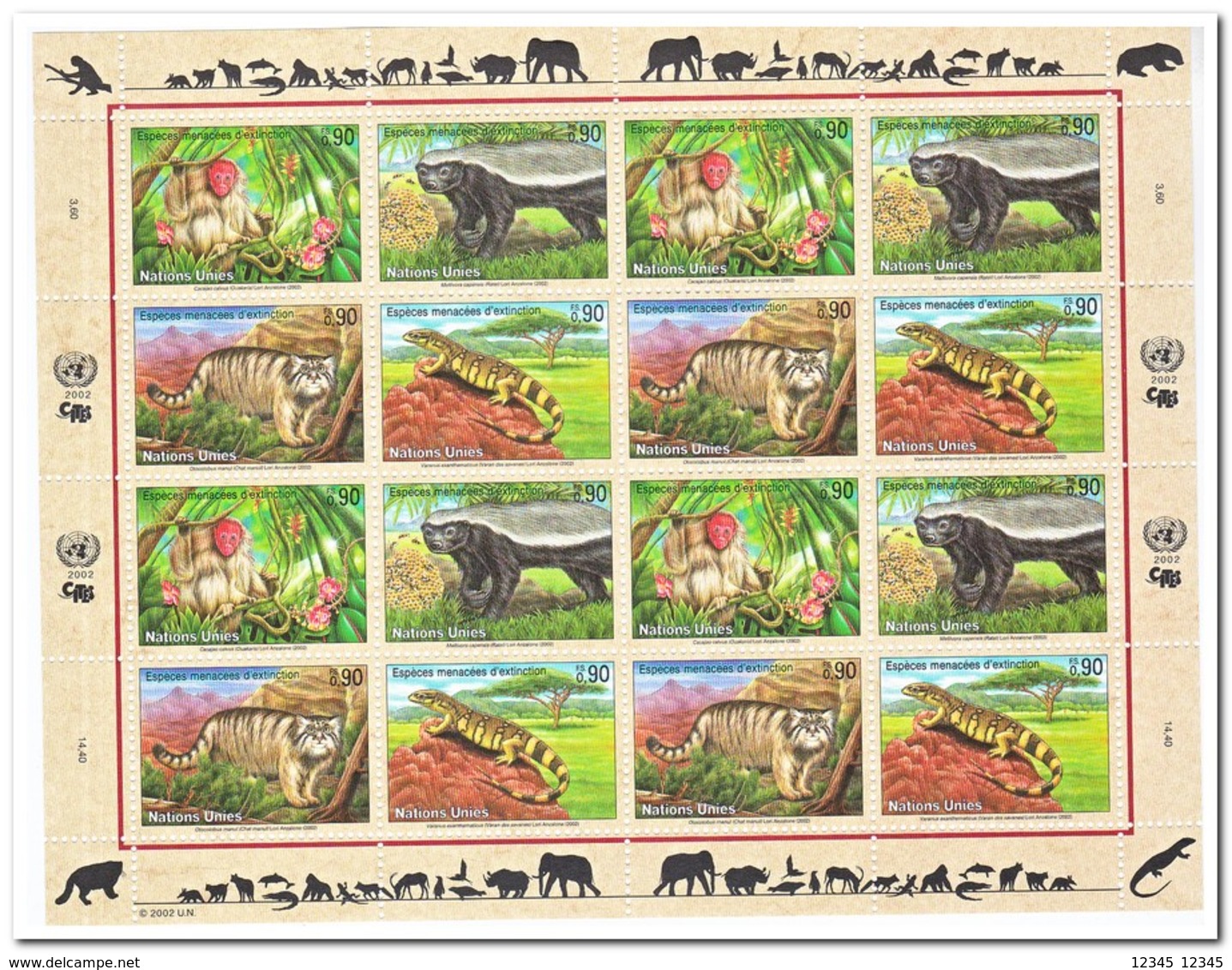 Geneve 2002, Postfris MNH, Animals - Nuevos