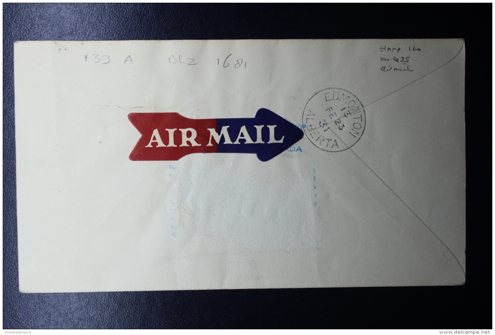 Canada: FFC Athabaska -&gt; Edmonton On Postal Stationary  Commercial Airways 23-2-1931 - Primi Voli