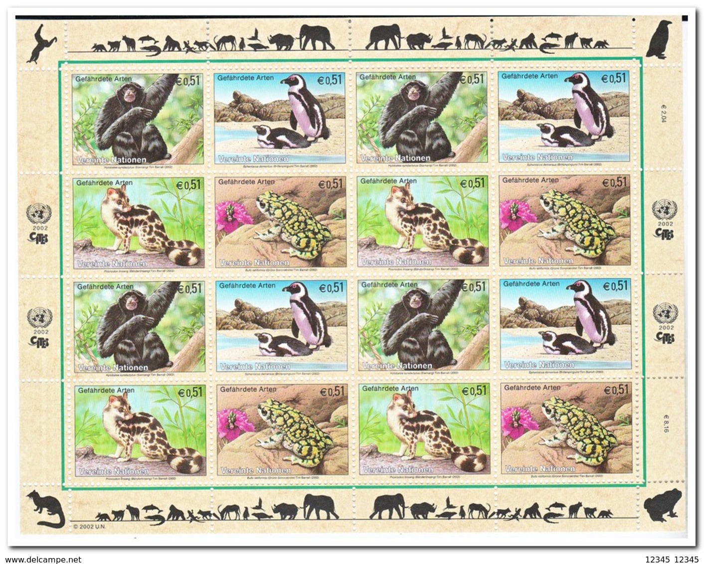 Wenen 2002, Postfris MNH, Animals - Ongebruikt