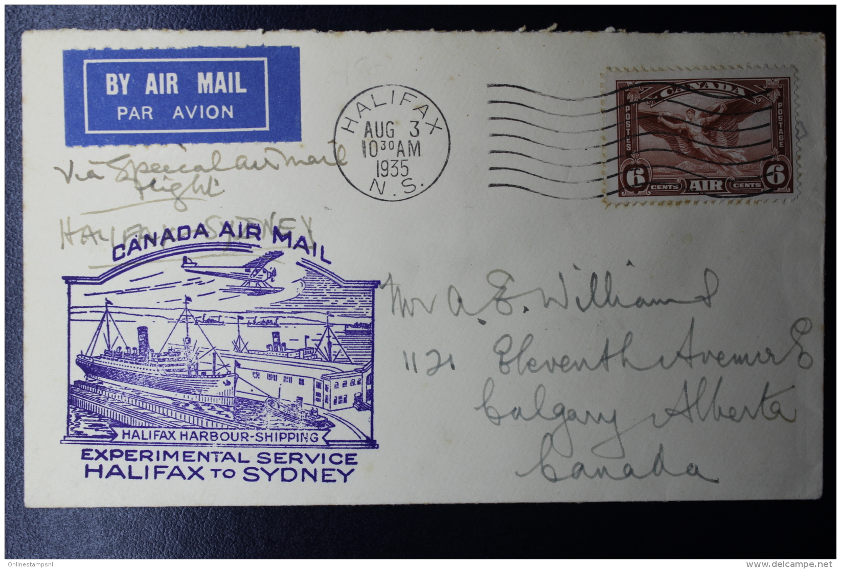 Canada: FFC  Halifax -&gt; Sydney -&gt; Halifax 2 Covers 29-7-1935 + 3-8-1935 MU 272 + MU 273 Commercial Airways - Erst- U. Sonderflugbriefe