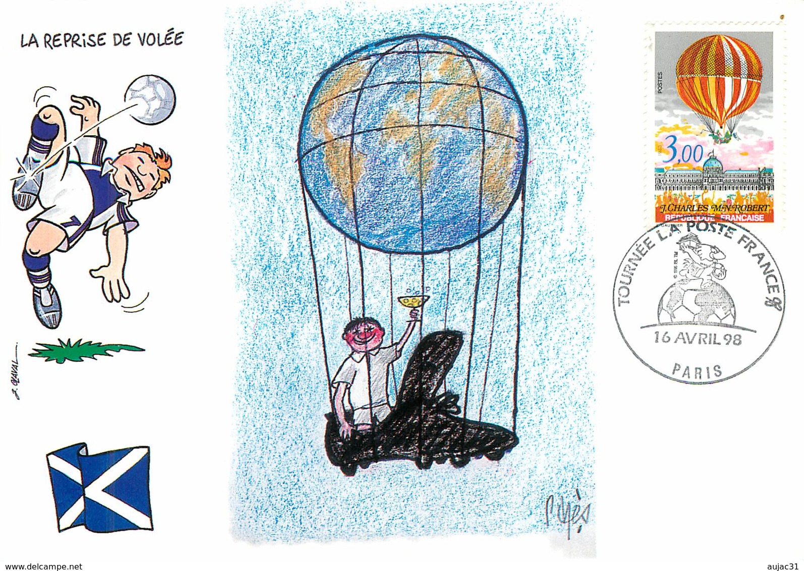 Illustrateur Pages - Enghien Les Bains - Sports - Football - Coupe Du Monde 1998 - Ecosse - Autographe - Signature - Pages