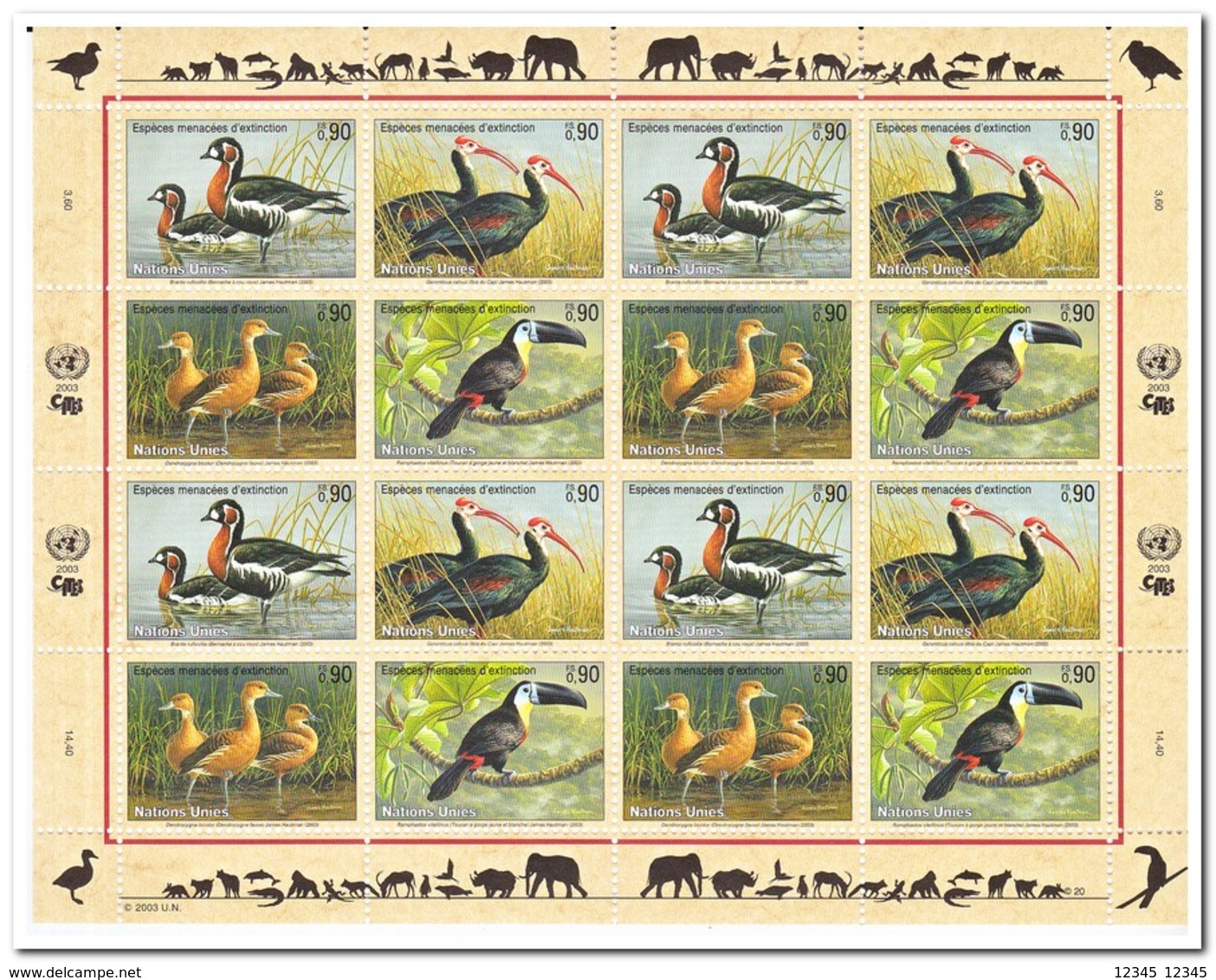 Geneve 2003, Postfris MNH, Birds - Ongebruikt