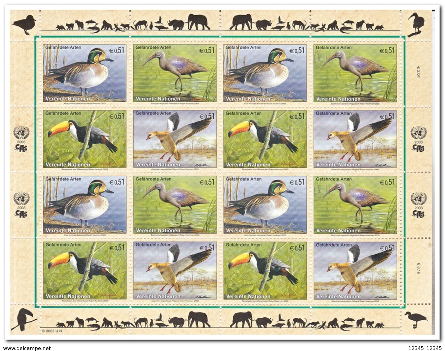 Wenen 2003, Postfris MNH, Birds - Nuovi