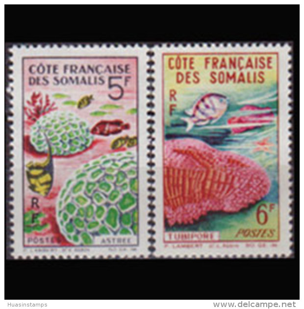 SOMALI COAST 1963 - Scott# 298-9 Corals Set Of 2 MNH - Other & Unclassified