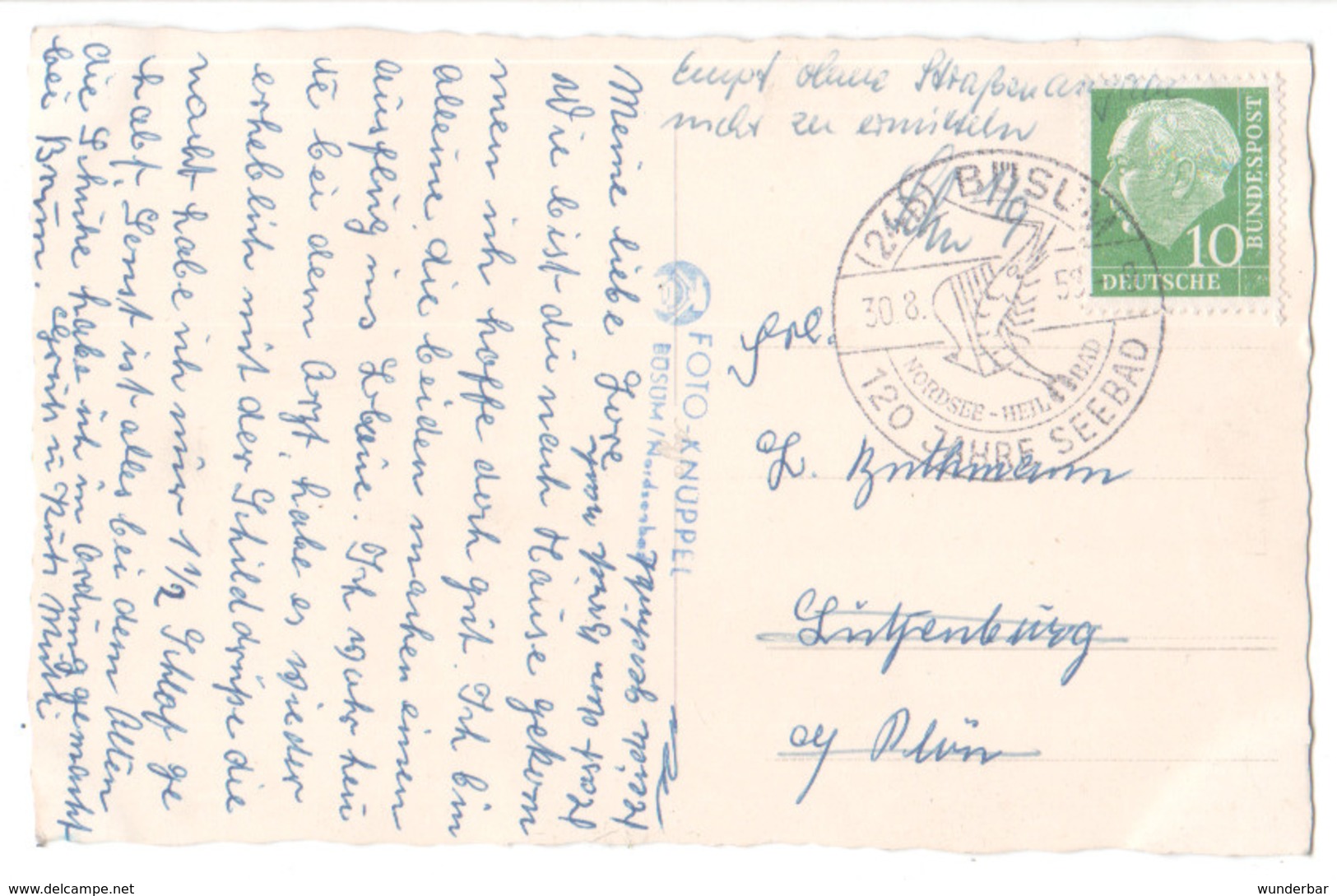 Poststempel Büsum 1958  (z5742) - Buesum