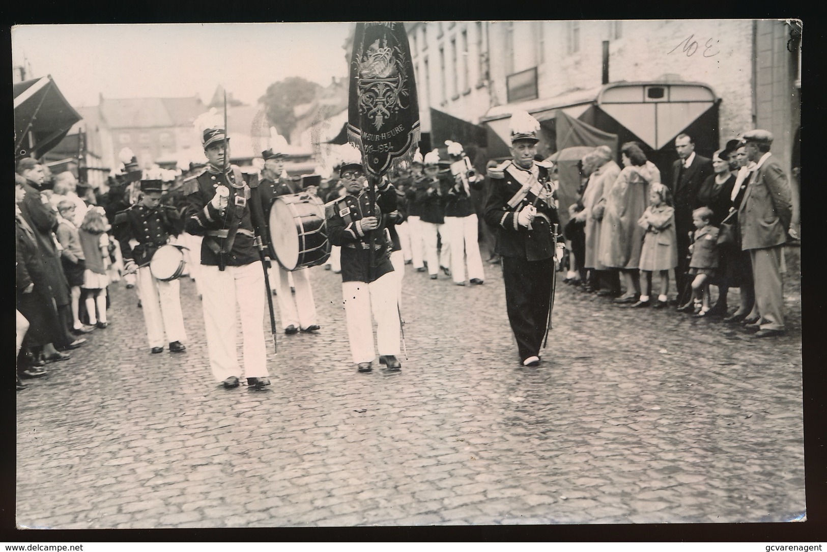 HAM SUR HEURE - CARTE PHOTO - FANFARE   - ZIE 2 SCANS  - STREEPSTEMPEL - Ham-sur-Heure-Nalinnes