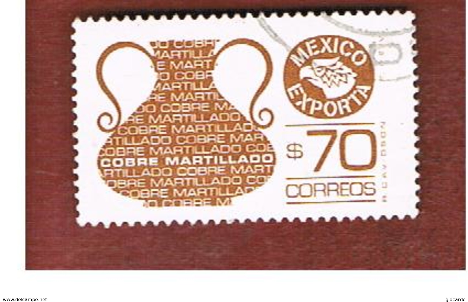 MESSICO (MEXICO) -  SG 1360dc   - 1986    MEXICAN EXPORTS:   COPPER VASE          -  USED° - Messico