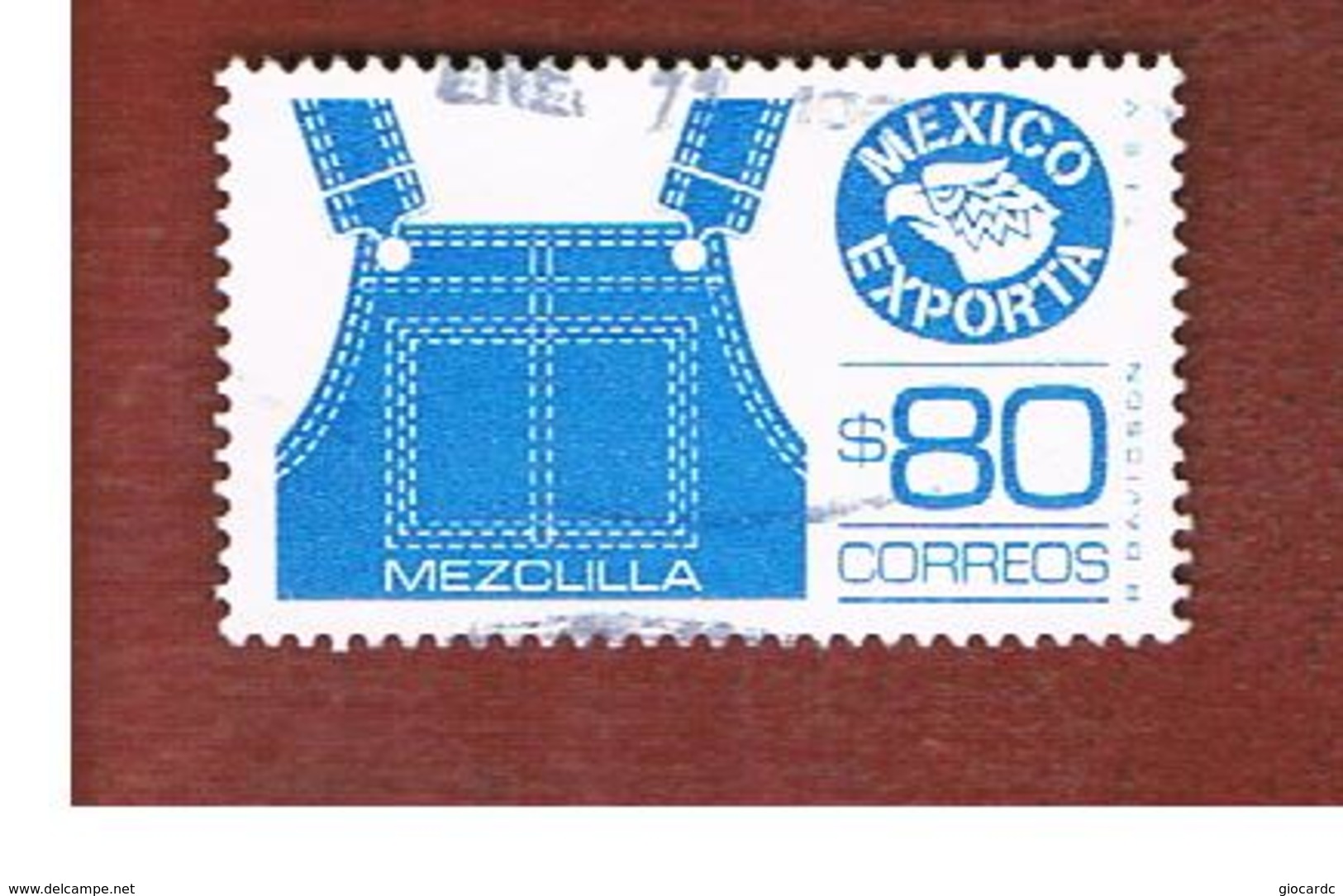 MESSICO (MEXICO) -  SG 1360df   - 1986    MEXICAN EXPORTS:   OVERALLS         -  USED° - Messico