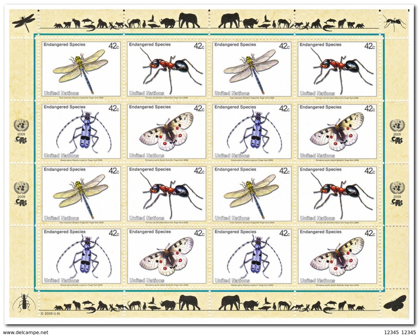 New York 2009, Postfris MNH, Insects - Ongebruikt