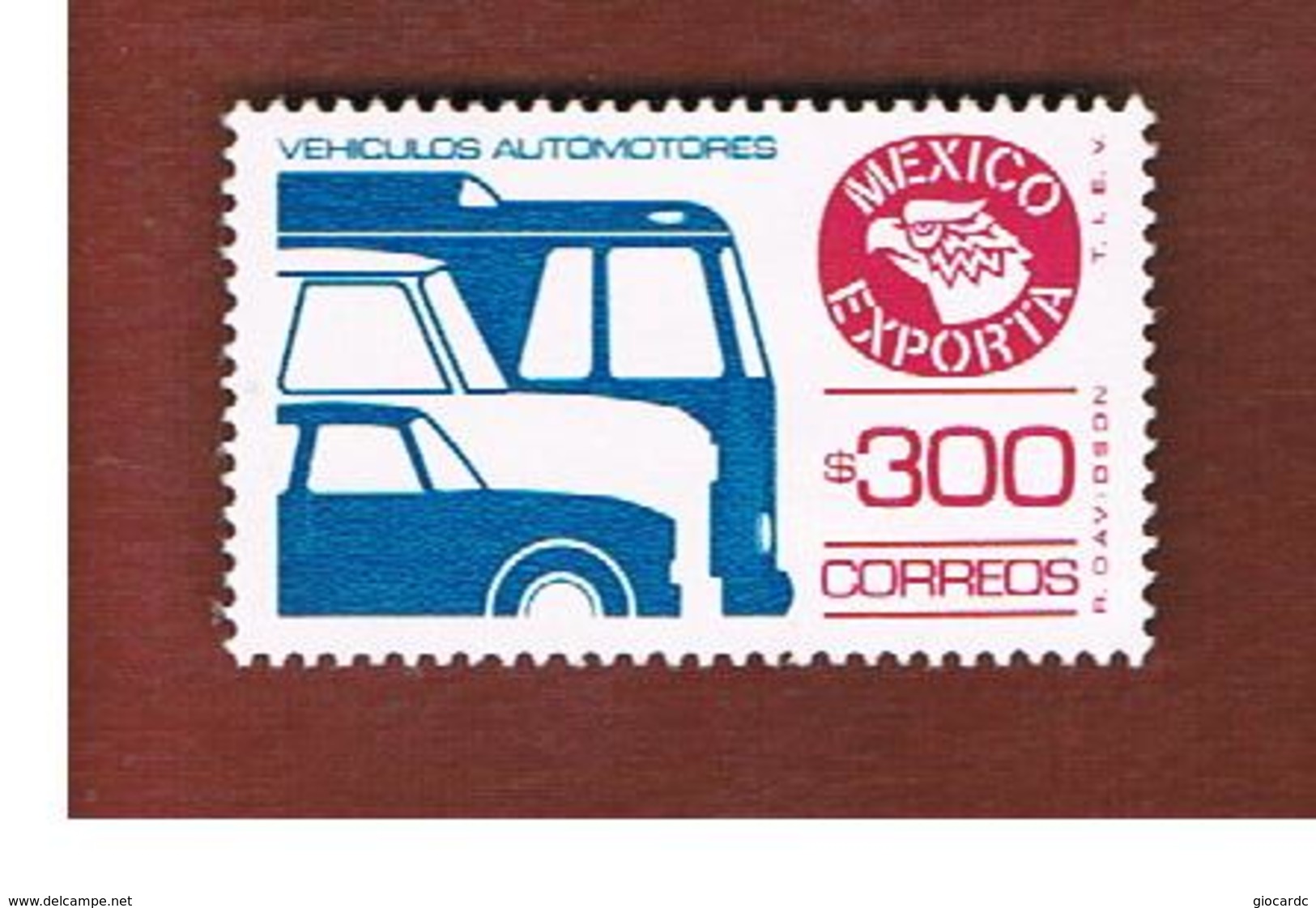 MESSICO (MEXICO) -  SG 1360gb   - 1988    MEXICAN EXPORTS:   MOTOR VEHICLES          -  USED° - Messico