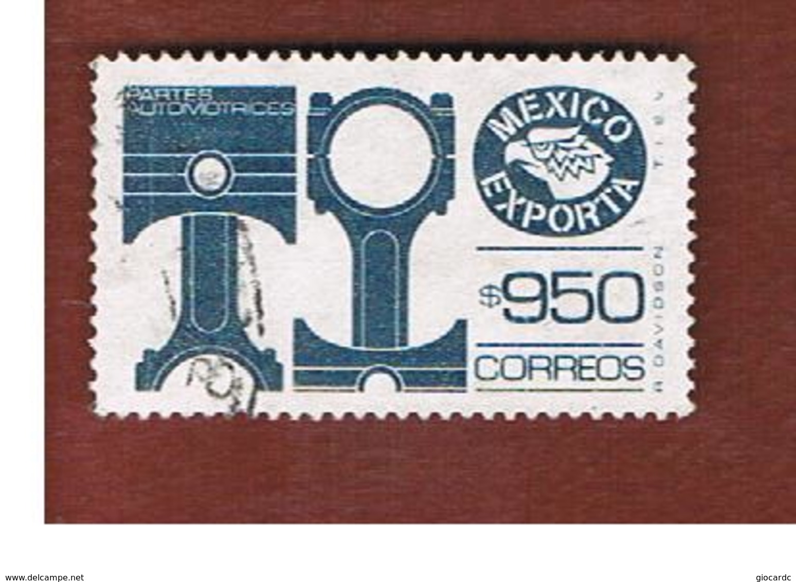 MESSICO (MEXICO) -  SG 1360n   - 1989    MEXICAN EXPORTS:  PISTONS      -  USED° - Messico