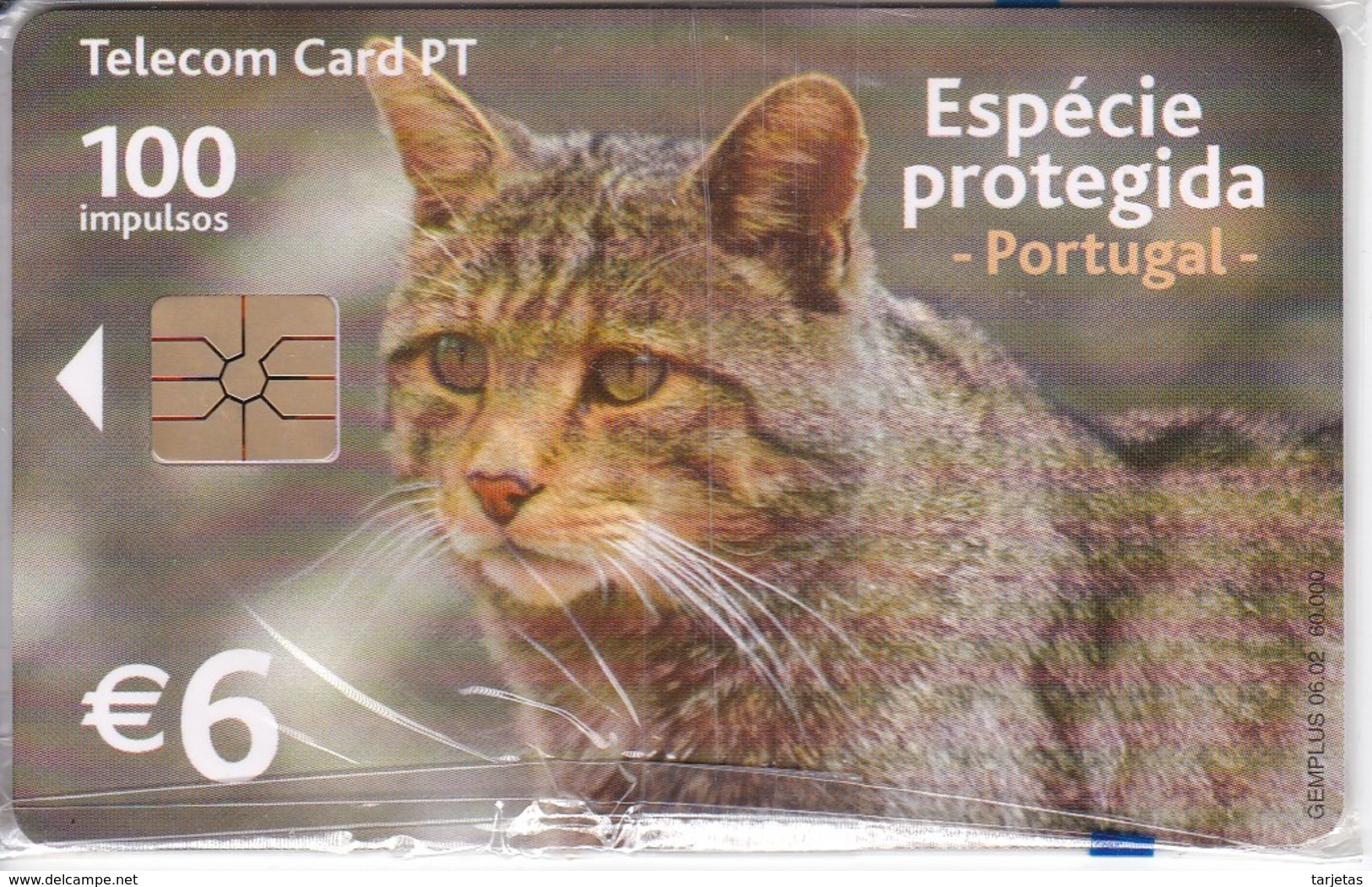 TARJETA DE PORTUGAL DE UN GATO MONTES DE TIRADA 60000 NUEVA-MINT (CAT) - Portugal