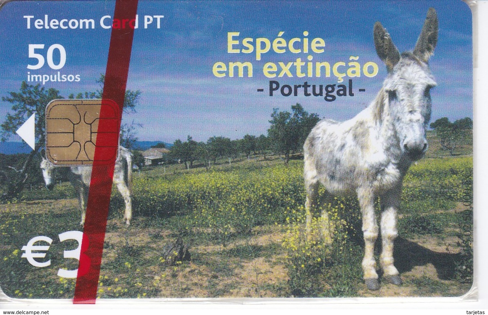 TARJETA DE PORTUGAL DE UN ASNO  NUEVA-MINT (BURRO-MULO) - Portugal