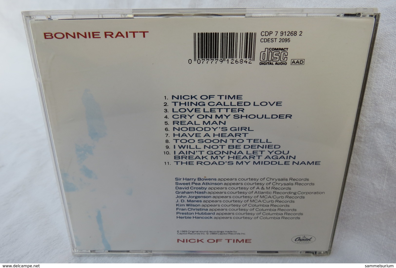 CD "Bonnie Raitt" Nick Of Time - Rock