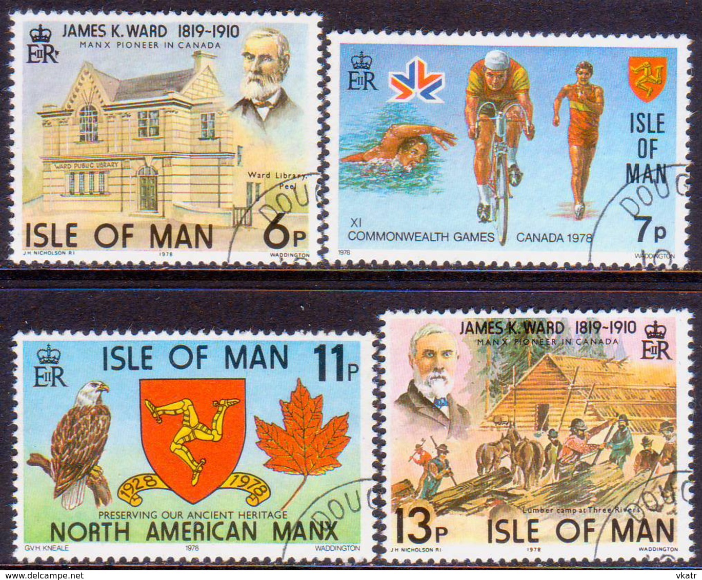 ISLE OF MAN 1978 SG 139-42 Compl.set Used Anniversaries And Events - Isle Of Man