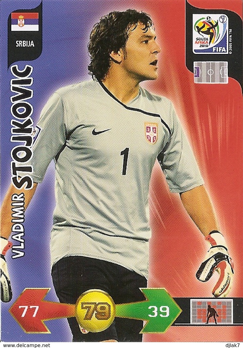 CARTE PANINI ADRENALYN COUPE DU MONDE FIFA  AFRIQUE DU SUD 2010 SERBIE VLADIMIR STOJKOVIC - Trading Cards