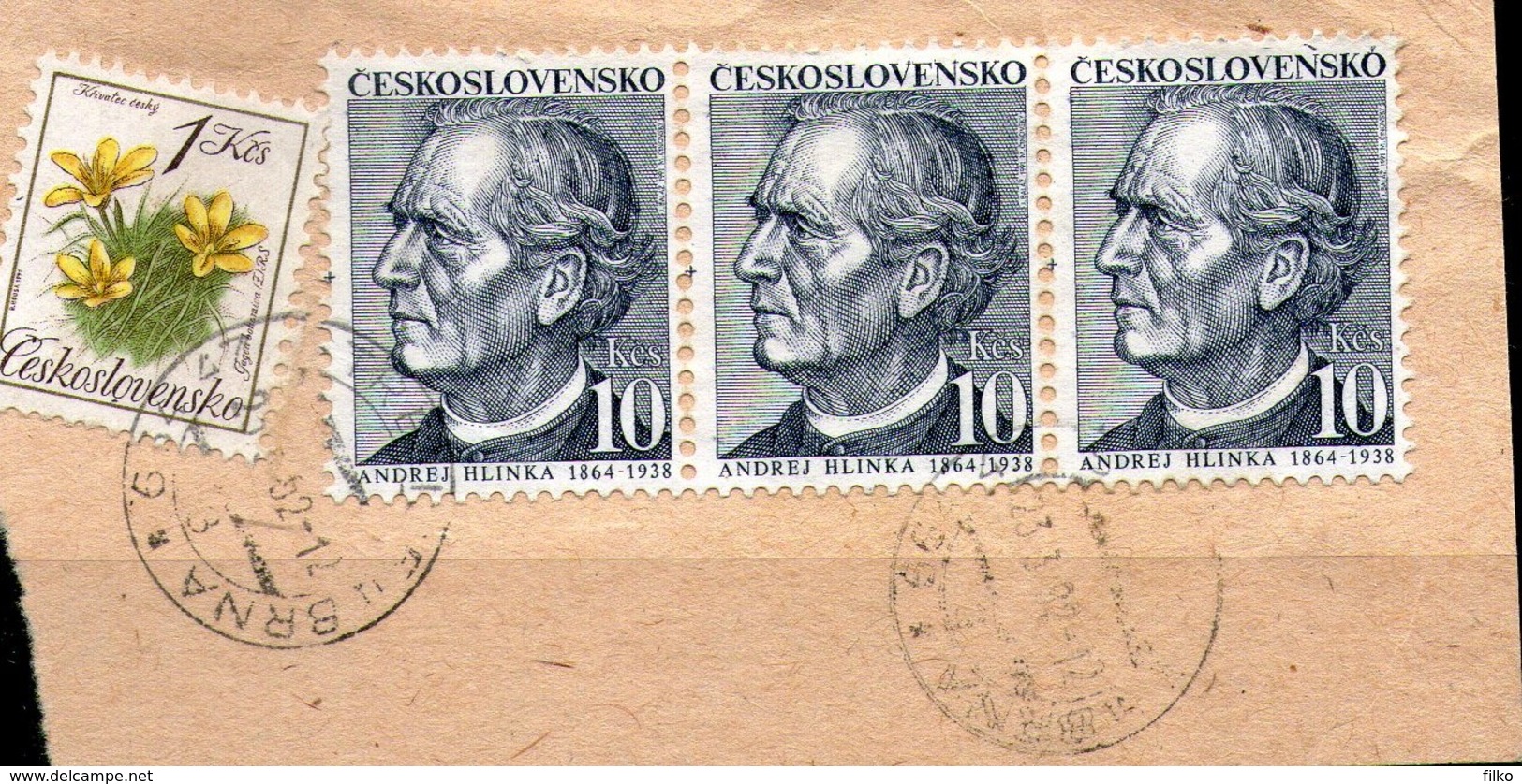 Czechoslovakia,1991.Mi#3095,Y&T#2890,Andrej Hlinka,error Shown On Scan,as Scan - Plaatfouten En Curiosa
