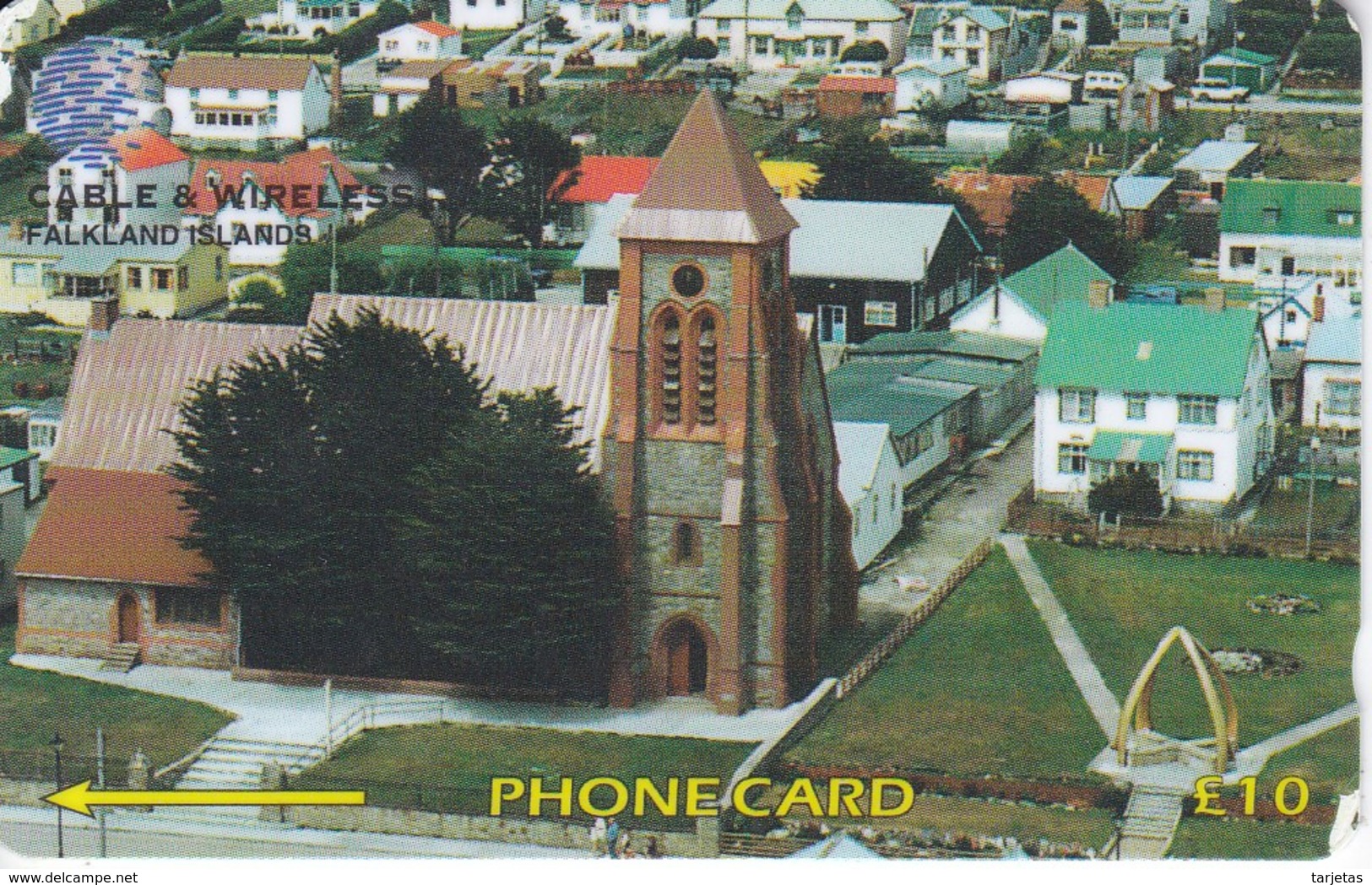 TARJETA DE LAS ISLAS FALKLAND - MALVINAS DE CHRIST CHURCH CATHEDRAL STANLEY  133CFKA - Islas Malvinas