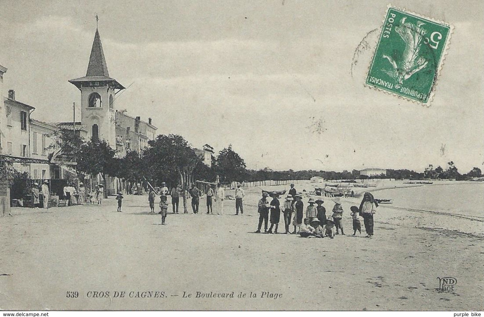 DPT 06 CROS DE CAGNES Le Boulevard De La Place Animée CPA TBE - Autres & Non Classés